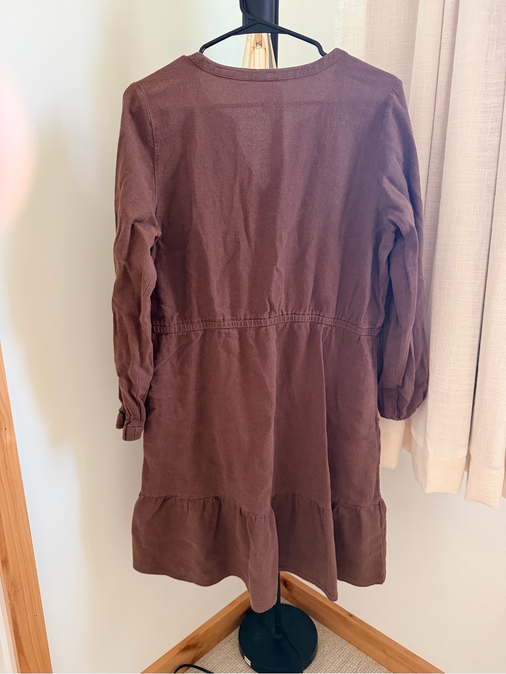 Pact Brown V-Neck Tunic Top - Picture 3 of 4